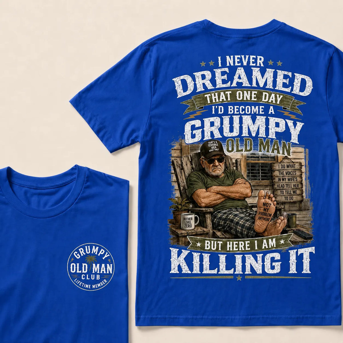 Grumpy Old Man Club T-Shirt – Funny Senior Humor Graphic Tee
