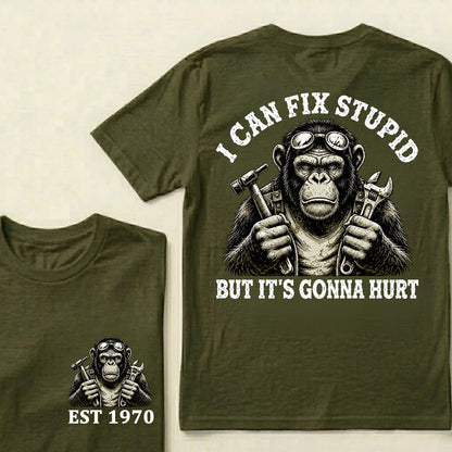 I Can Fix Stupid But It's Gonna Hurt Custom Est.Year T-Shirt