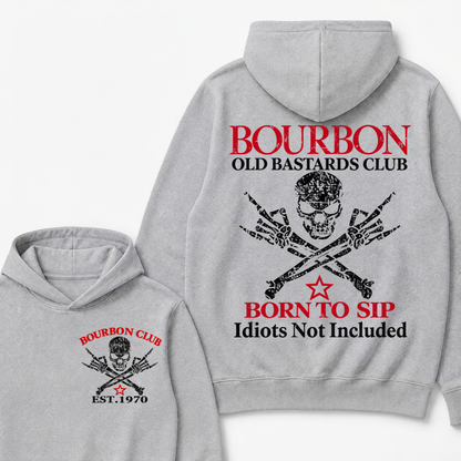 💀 OLD BASTARDS BOURBON CLUB - Customizable Est. Year Apparel Hoodie
