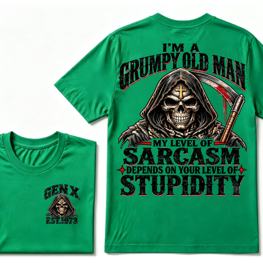 I'm A Grumpy Old Man My Level Of Sarcasm Depends On Your Level Of Stupidity Est.Year T-Shirt