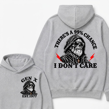 There's A 99% Chance I Don't Care Custom Est. Year Graphic Hoodie