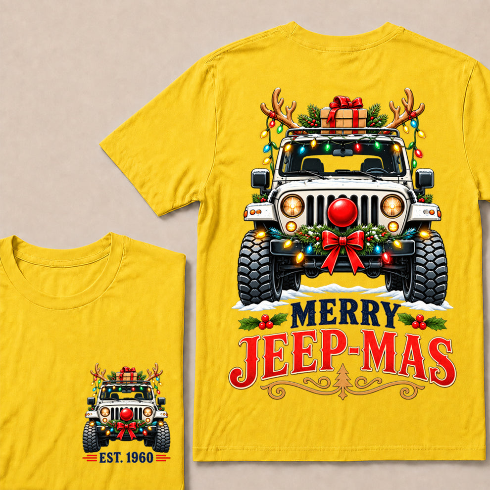 Merry Jeep-Mas – Custom EST.Year Christmas Off-Road Vehicle & Reindeer ...