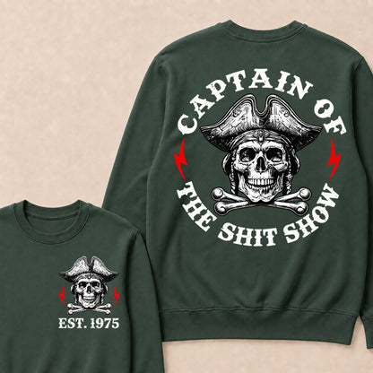 Custom Year Captain of the Shit Show Print Crewneck
