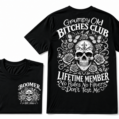 Custom Your Year Grumpy Old Bitches Club Lifetime Member Don't Try Me T-Shirt