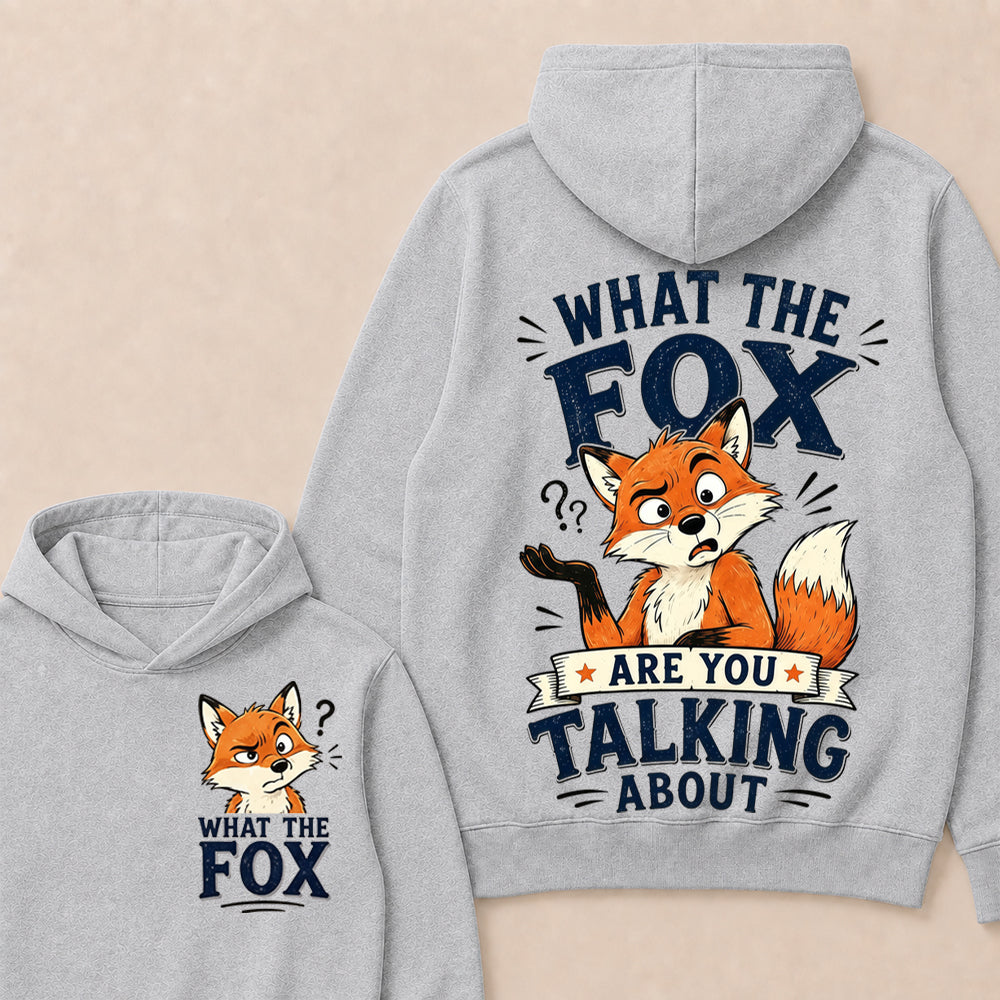"What The Fox" Confused Shrug Hoodie