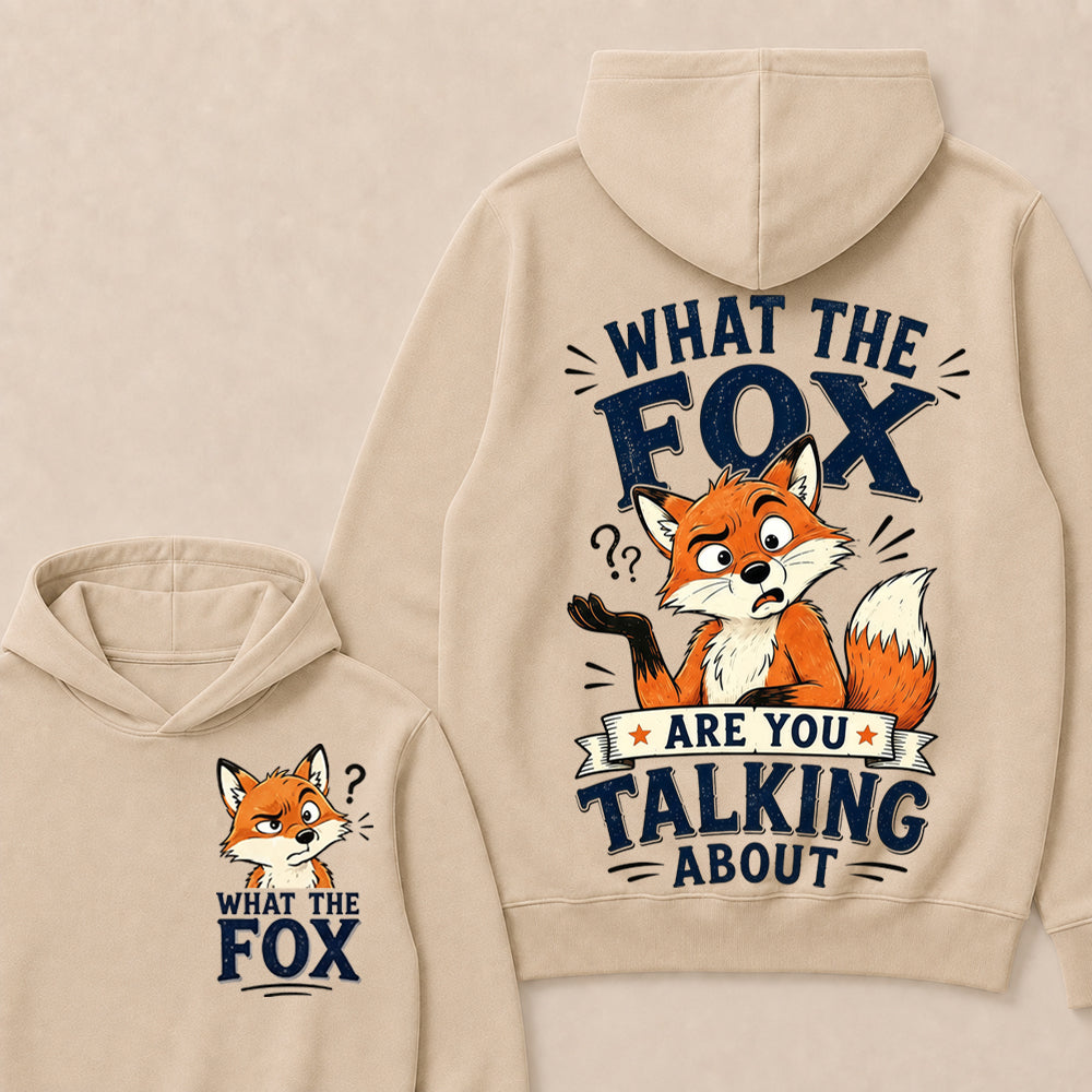 "What The Fox" Confused Shrug Hoodie