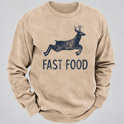 Fast Food Funny Men Hunting Sweatshirt