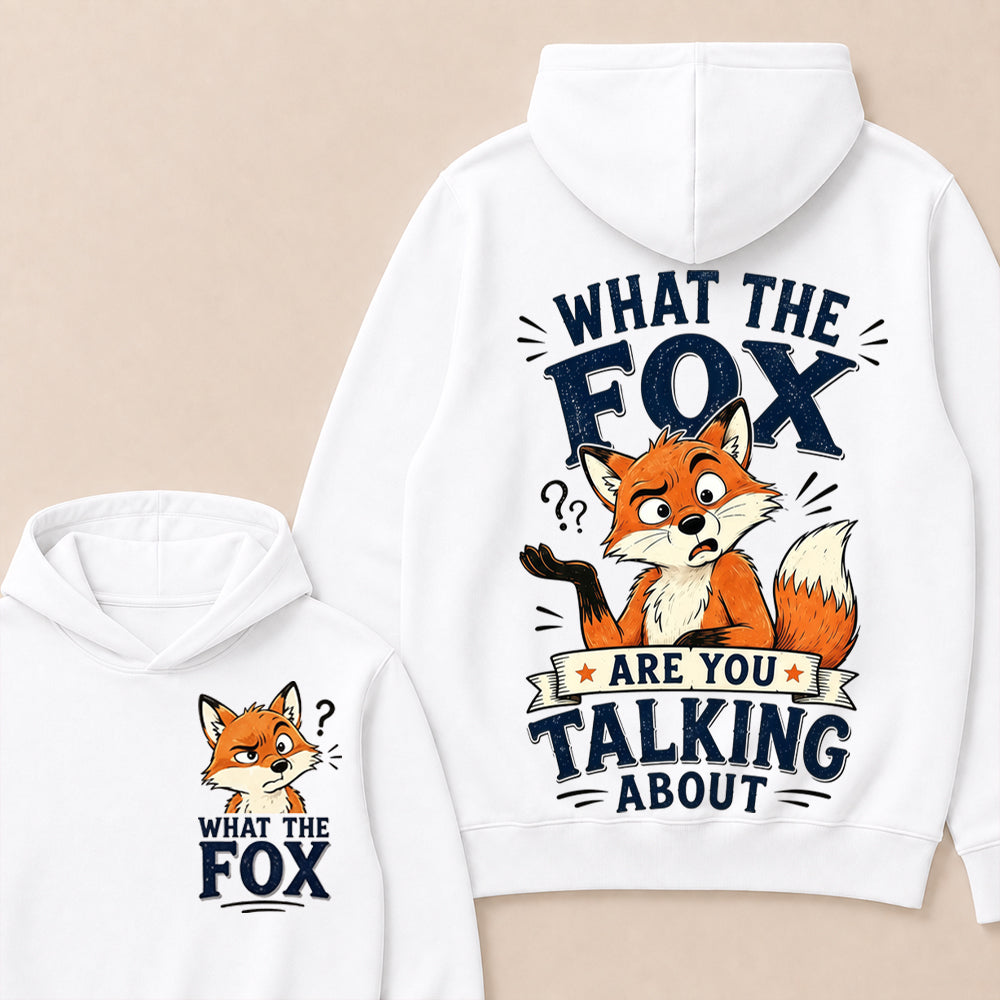 "What The Fox" Confused Shrug Hoodie