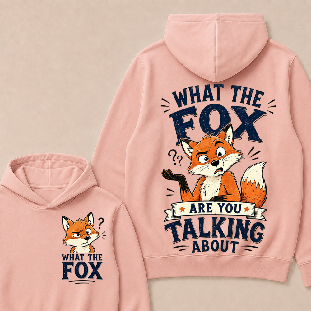 "What The Fox" Confused Shrug Hoodie