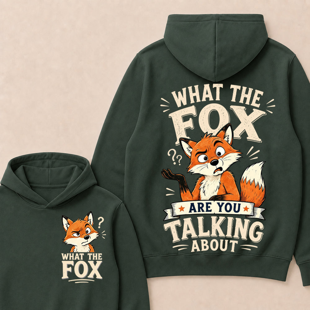 "What The Fox" Confused Shrug Hoodie