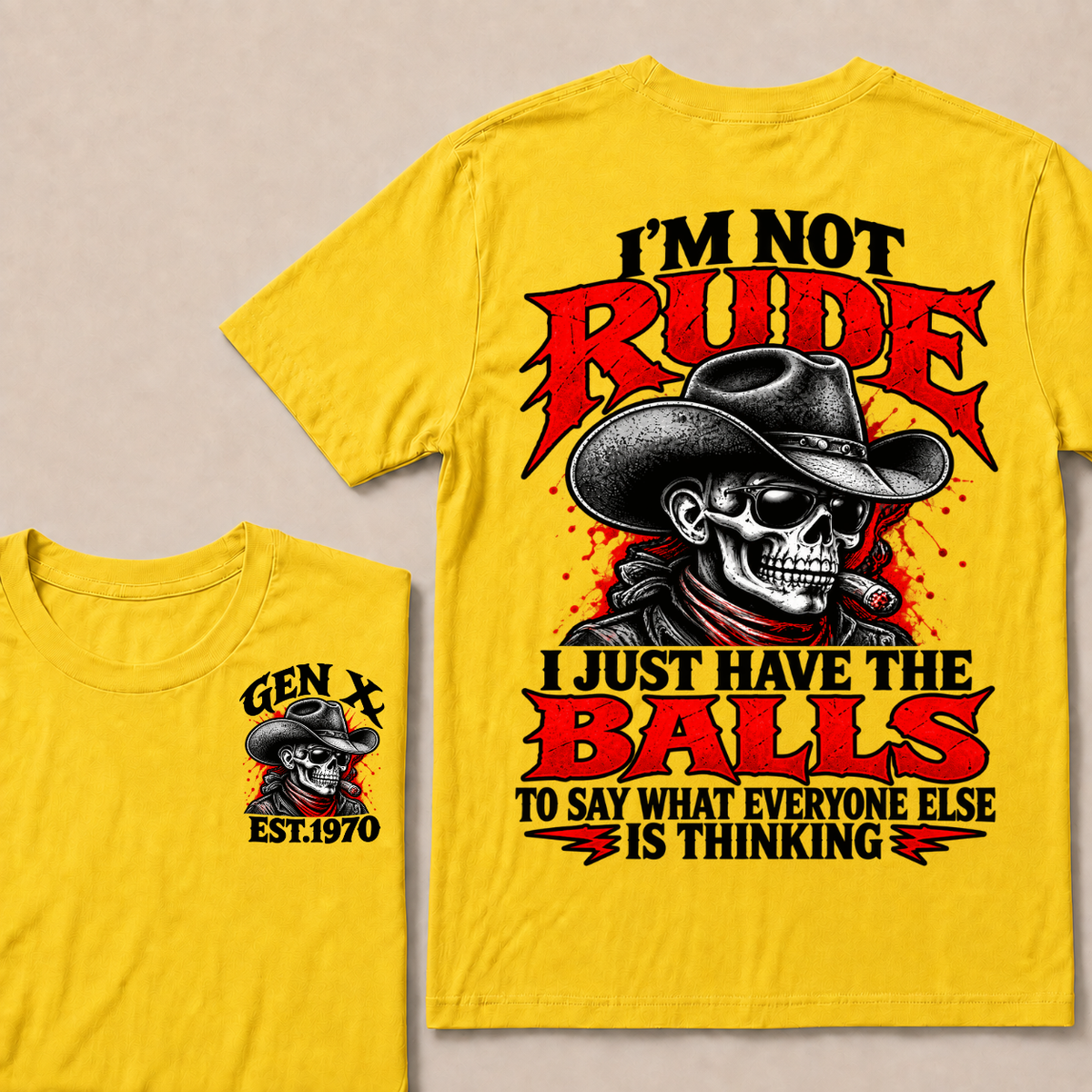 I’m Not Rude. I Just Have the Balls to Say What Everyone Else Is Thinking EST.Year Tee