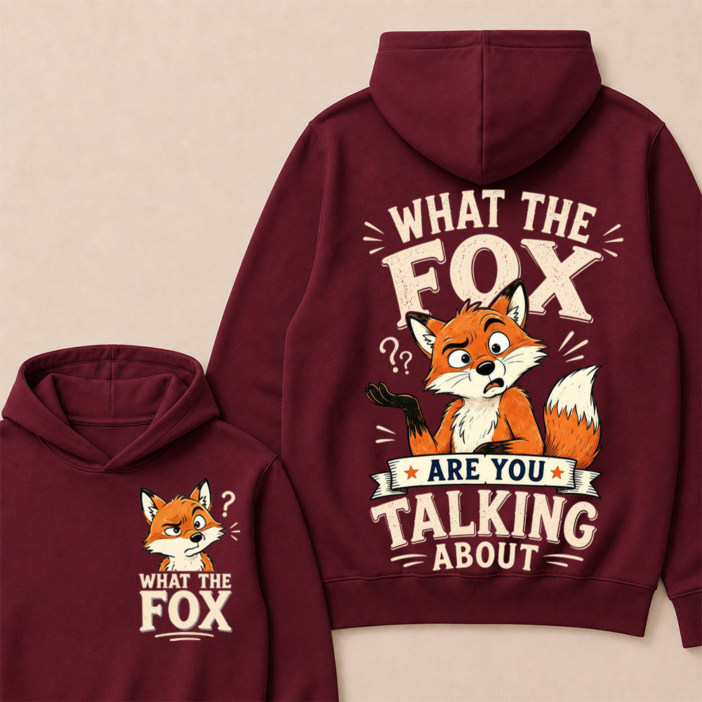 "What The Fox" Confused Shrug Hoodie