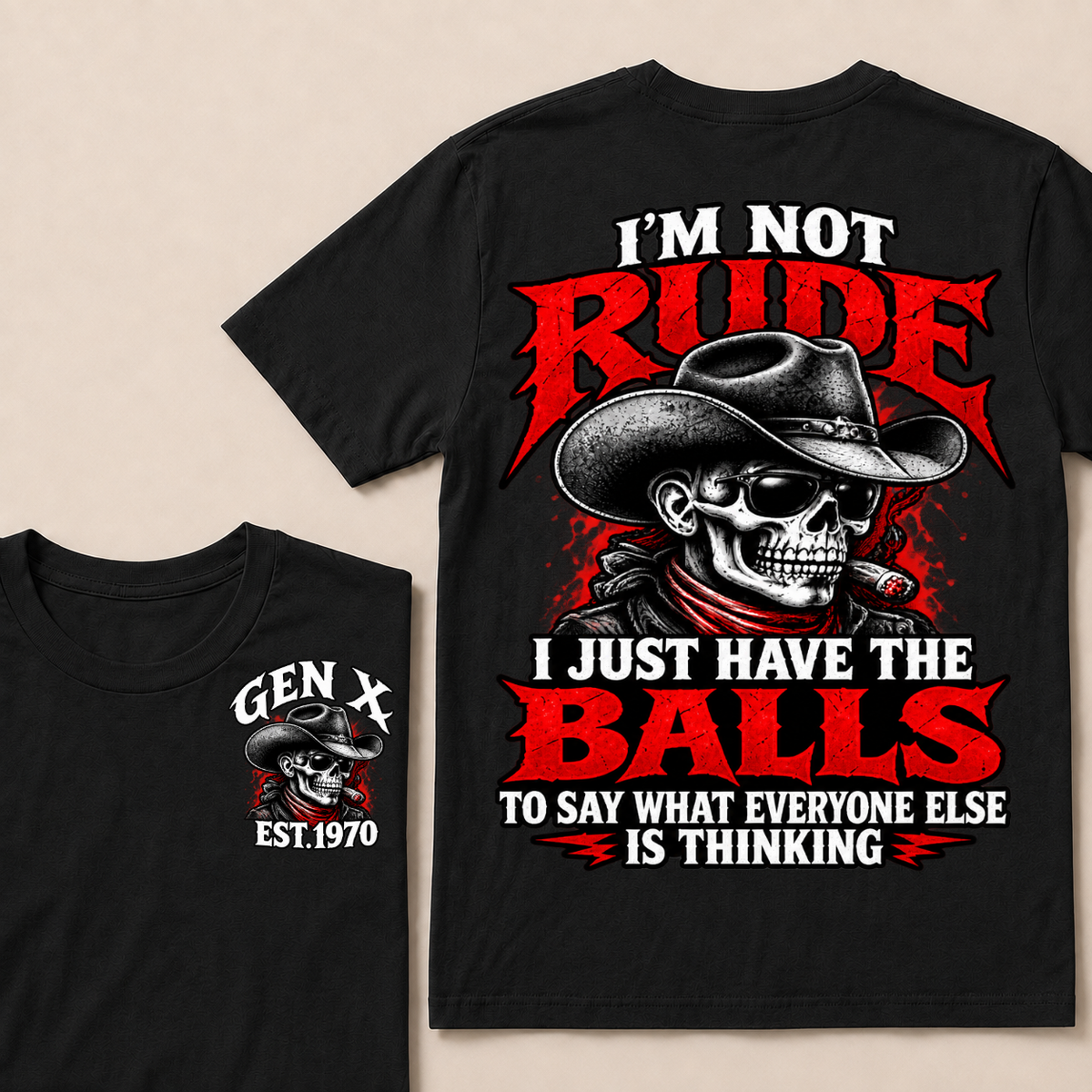 I’m Not Rude. I Just Have the Balls to Say What Everyone Else Is Thinking EST.Year Tee