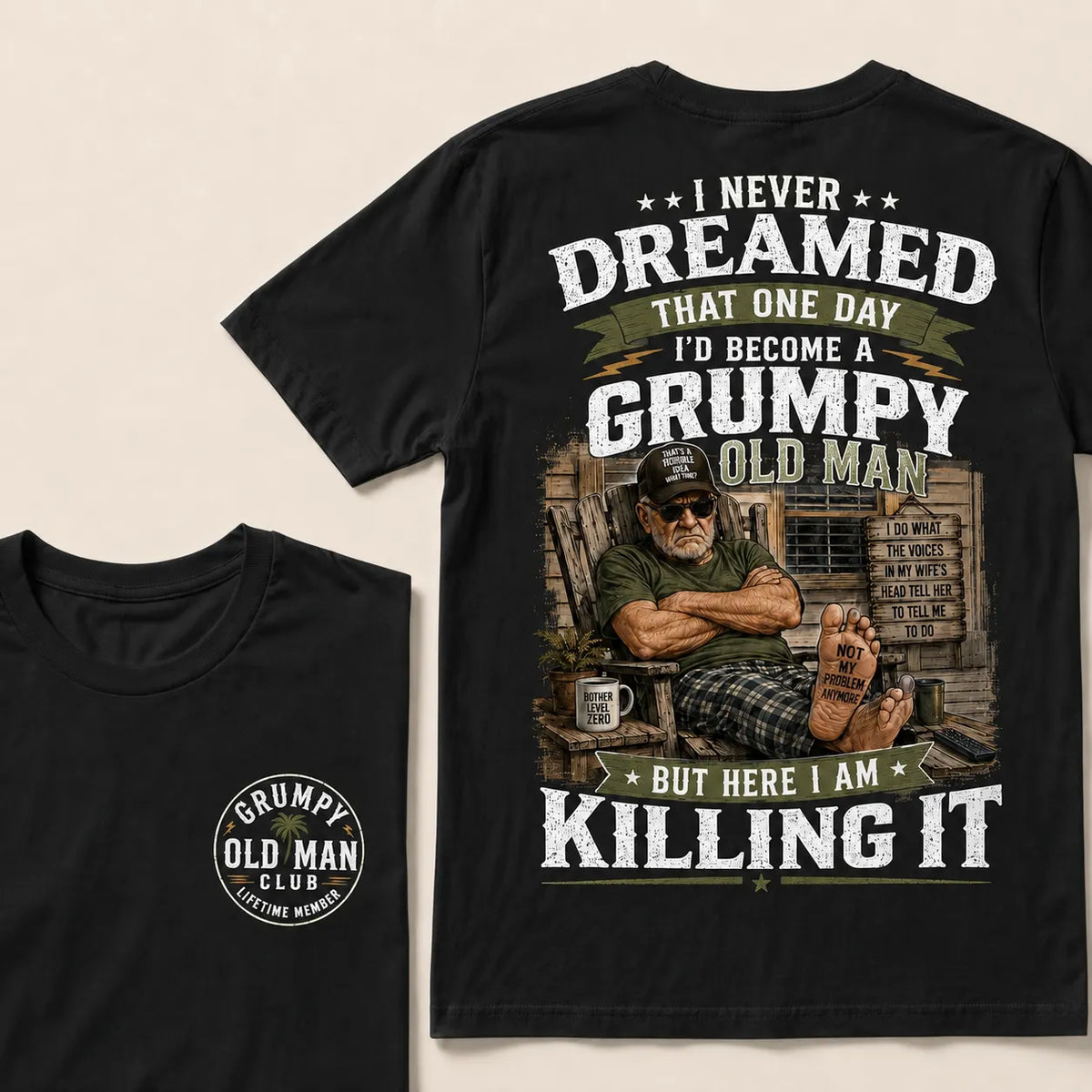 Grumpy Old Man Club T-Shirt – Funny Senior Humor Graphic Tee