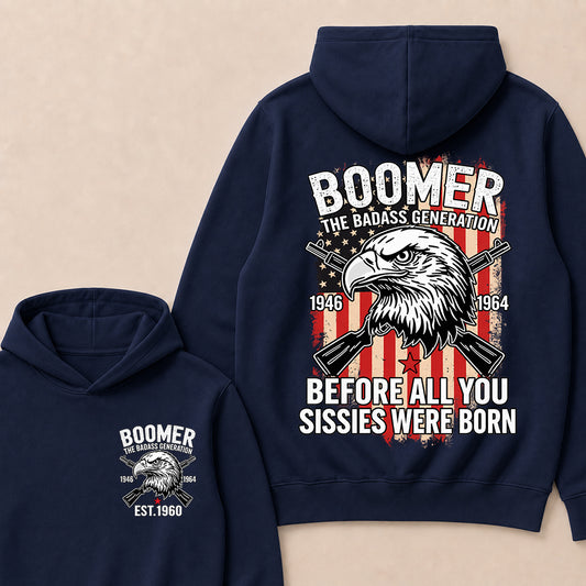 BOOMER The Badass Generation | Eagle, Rifle, and Truth Cool Hoodie