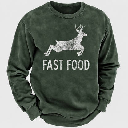 Fast Food Funny Men Hunting Sweatshirt