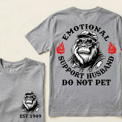 Emotional Support Husband Do Not Pet Custom Est.Year T-Shirt