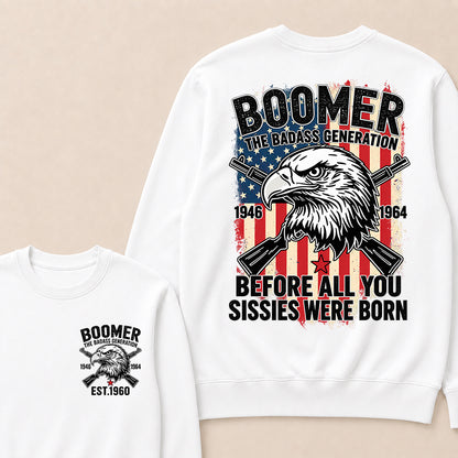 BOOMER The Badass Generation | Eagle, Rifle, and Truth Sweatshirt