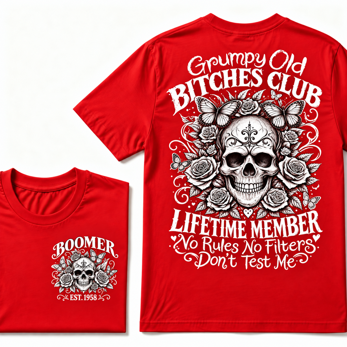Custom Your Year Grumpy Old Bitches Club Lifetime Member Don't Try Me T-Shirt