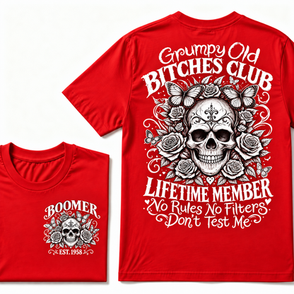 Custom Your Year Grumpy Old Bitches Club Lifetime Member Don't Try Me T-Shirt