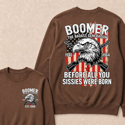 BOOMER The Badass Generation | Eagle, Rifle, and Truth Sweatshirt