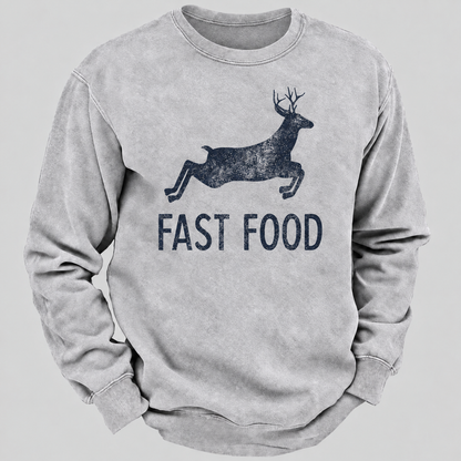 Fast Food Funny Men Hunting Sweatshirt