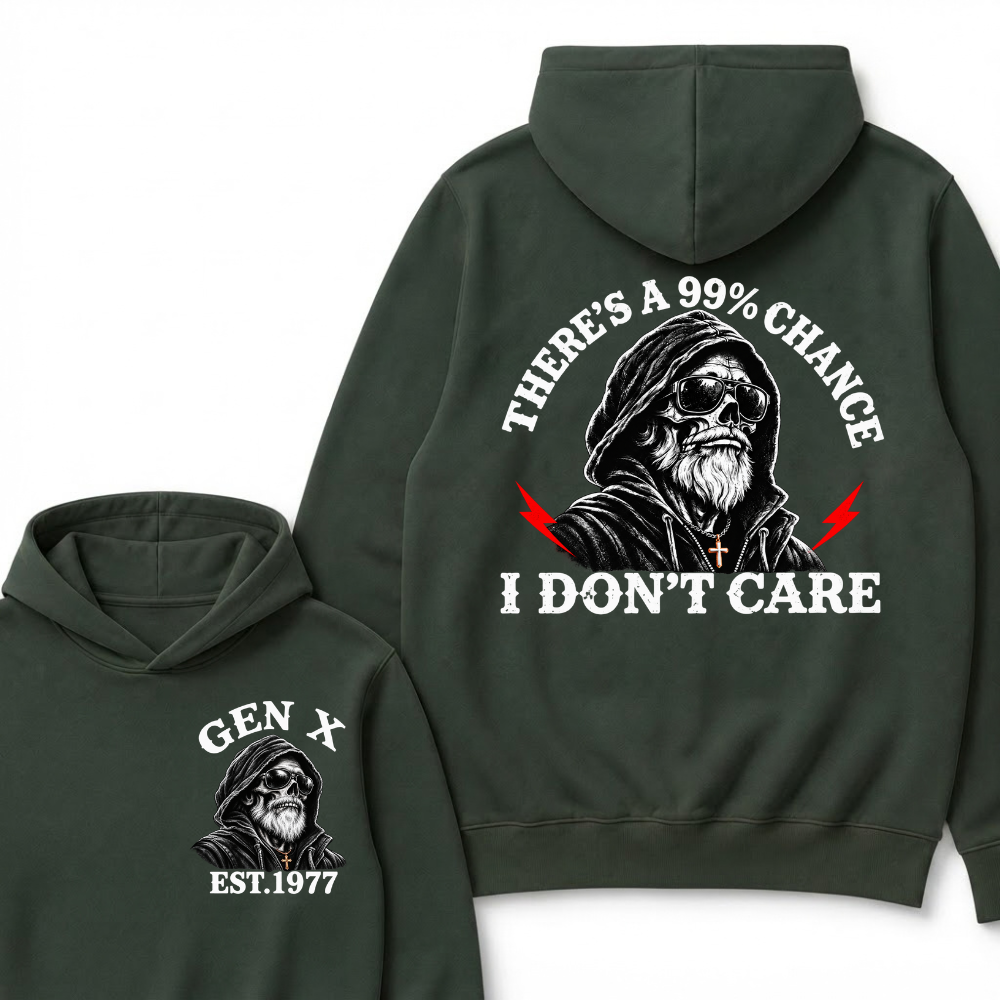 There's A 99% Chance I Don't Care Custom Est. Year Graphic Hoodie