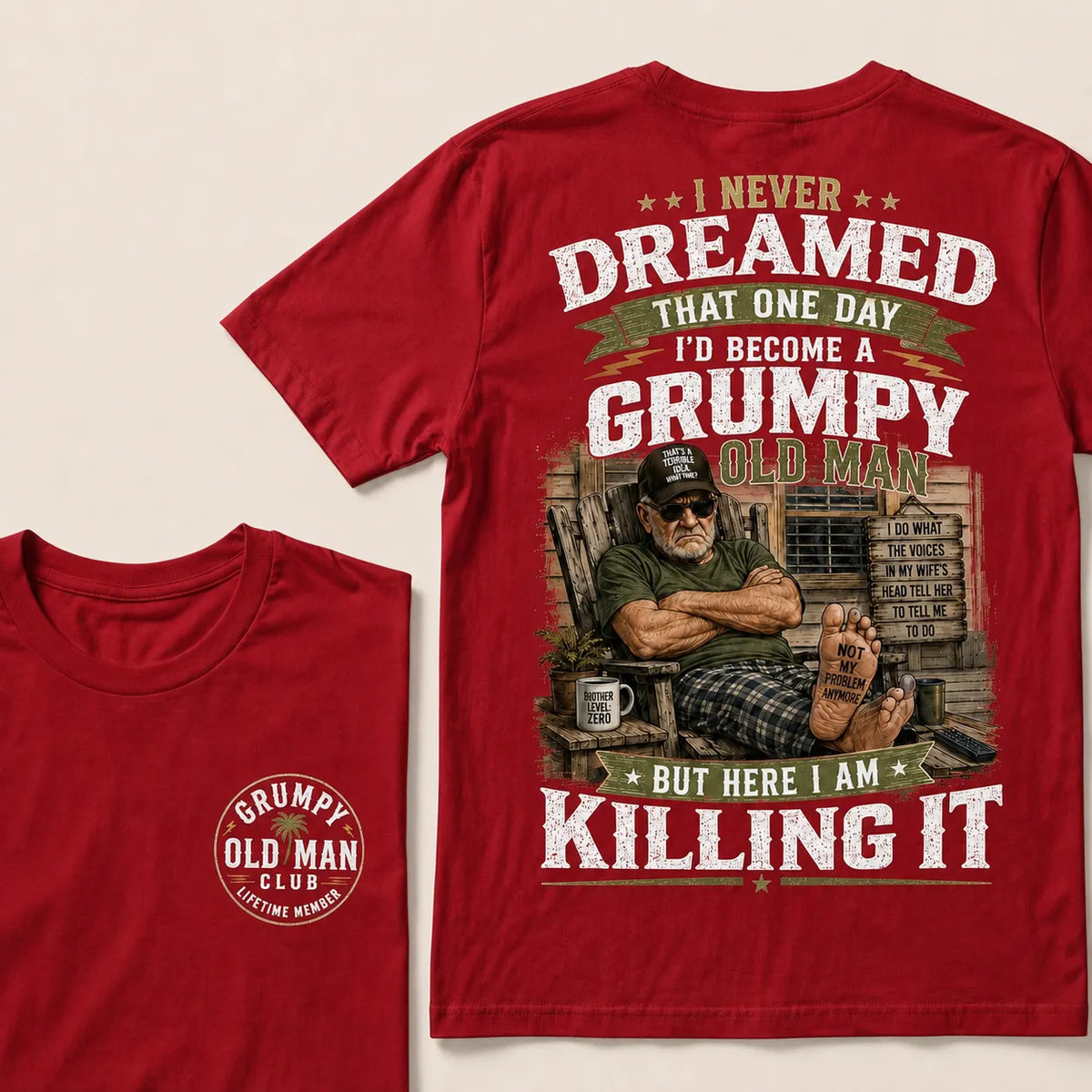 Grumpy Old Man Club T-Shirt – Funny Senior Humor Graphic Tee