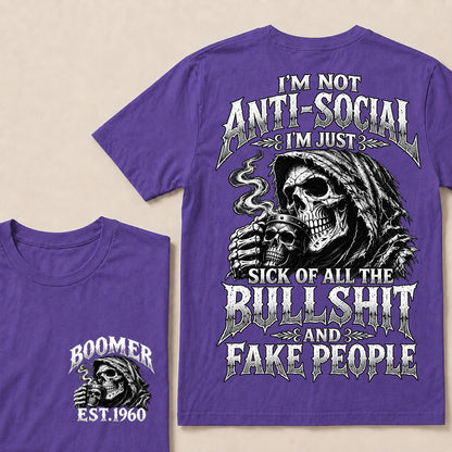 Custom EST.Year There's A 99% Chance I Don't Care – Vintage Cowboy Skull Graphic Tee