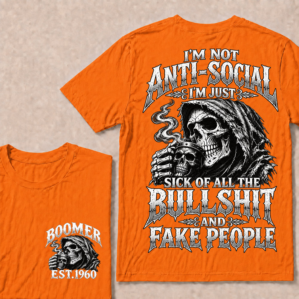 Custom EST.Year There's A 99% Chance I Don't Care – Vintage Cowboy Skull Graphic Tee