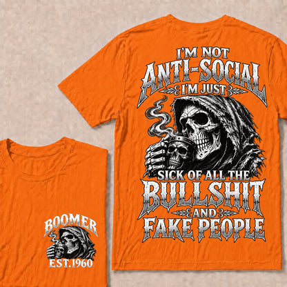 Custom EST.Year There's A 99% Chance I Don't Care – Vintage Cowboy Skull Graphic Tee