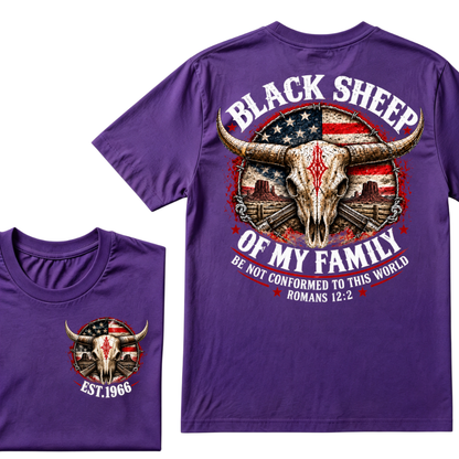 Black Sheep Of My Family Be Not Conformed To This World Romans 12:2 EST.Year Tee