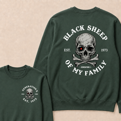 Custom Your Year Black Sheep Of My Family Generation X EST.Year Sweatshirt