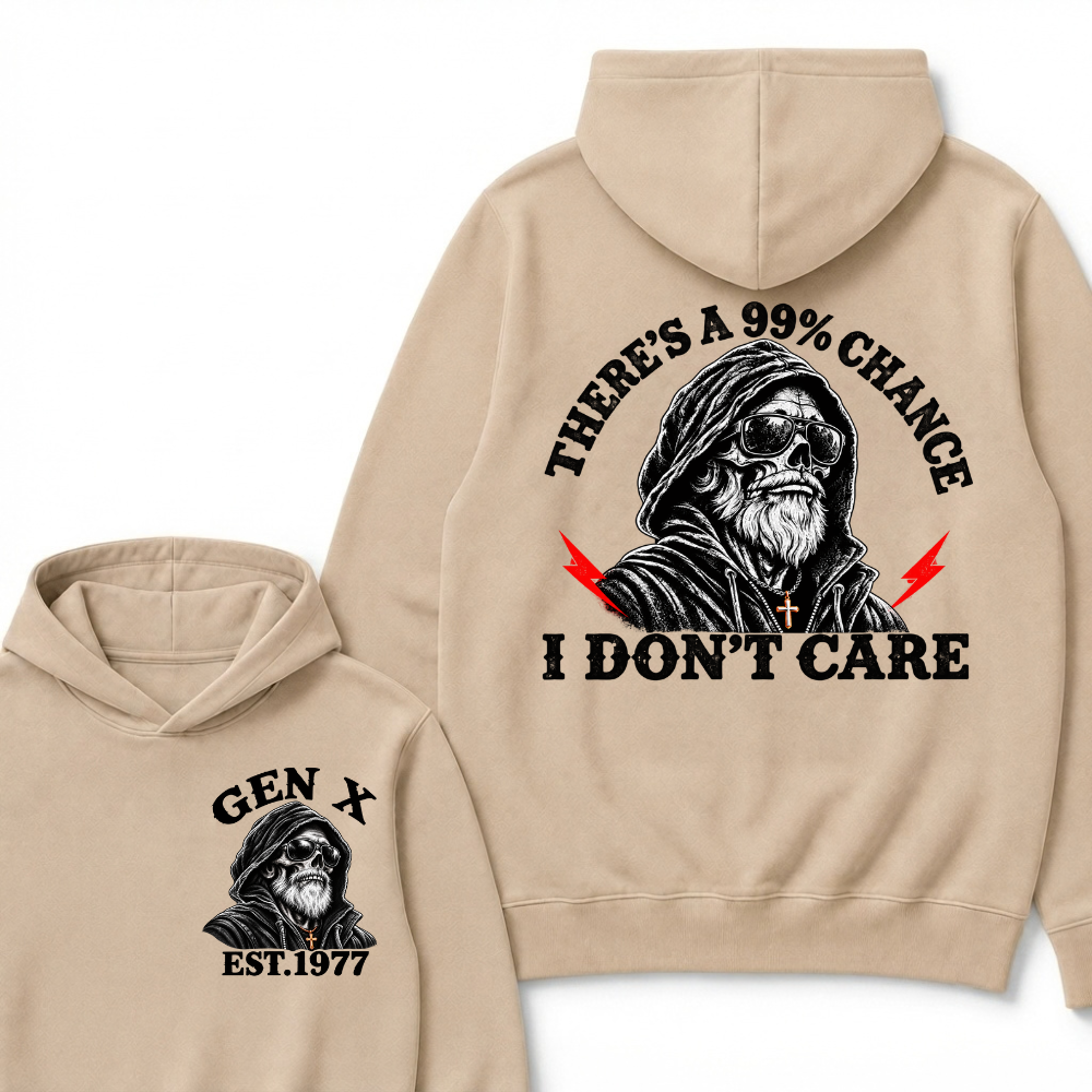 There's A 99% Chance I Don't Care Custom Est. Year Graphic Hoodie