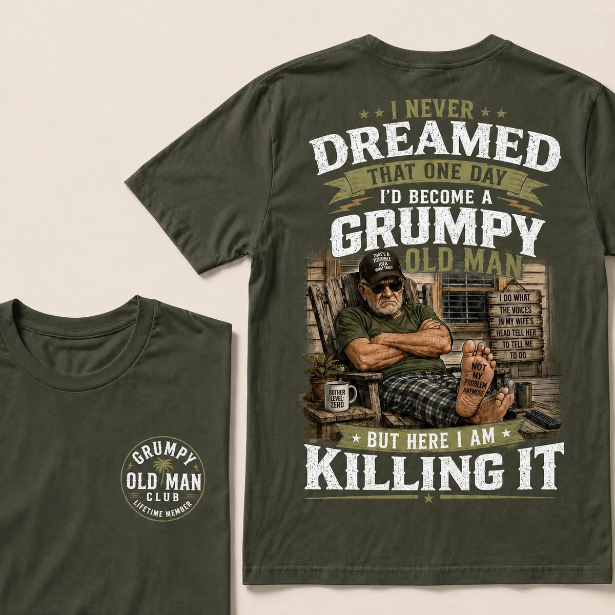 Grumpy Old Man Club T-Shirt – Funny Senior Humor Graphic Tee