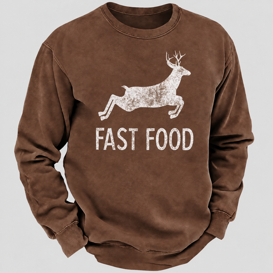 Fast Food Funny Men Hunting Sweatshirt