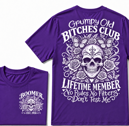 Custom Your Year Grumpy Old Bitches Club Lifetime Member Don't Try Me T-Shirt