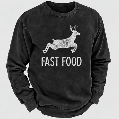 Fast Food Funny Men Hunting Sweatshirt