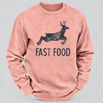 Fast Food Funny Men Hunting Sweatshirt