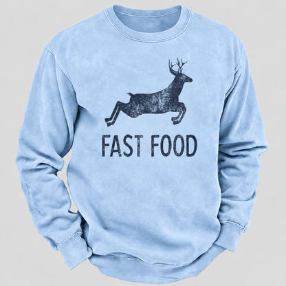 Fast Food Funny Men Hunting Sweatshirt