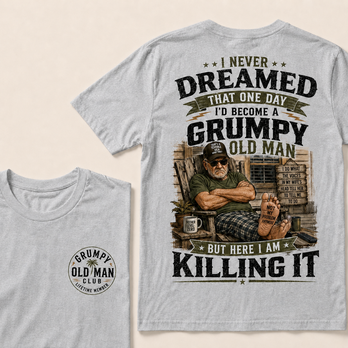 Grumpy Old Man Club T-Shirt – Funny Senior Humor Graphic Tee