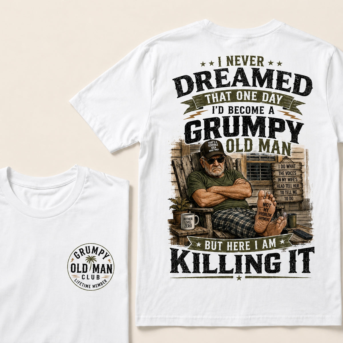 Grumpy Old Man Club T-Shirt – Funny Senior Humor Graphic Tee